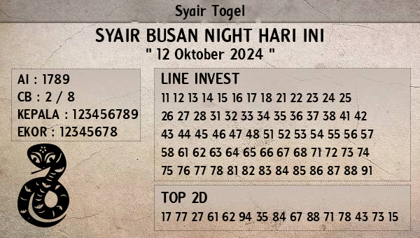 Prediksi Busan Night