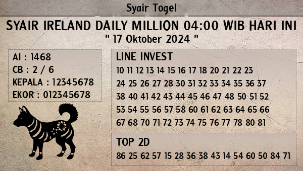 Prediksi Ireland Daily Million 04:00 WIB