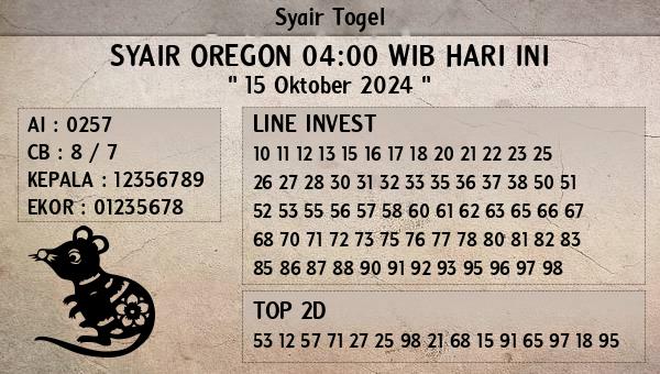 Prediksi Oregon 04:00 WIB