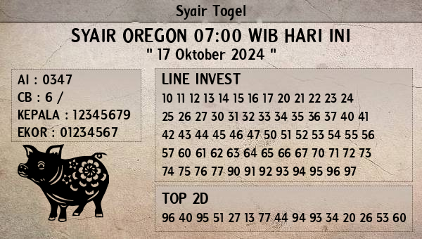 Prediksi Oregon 07:00 WIB