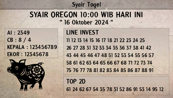 Prediksi Oregon 10:00 WIB