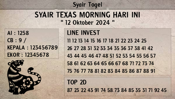 Prediksi Texas Morning